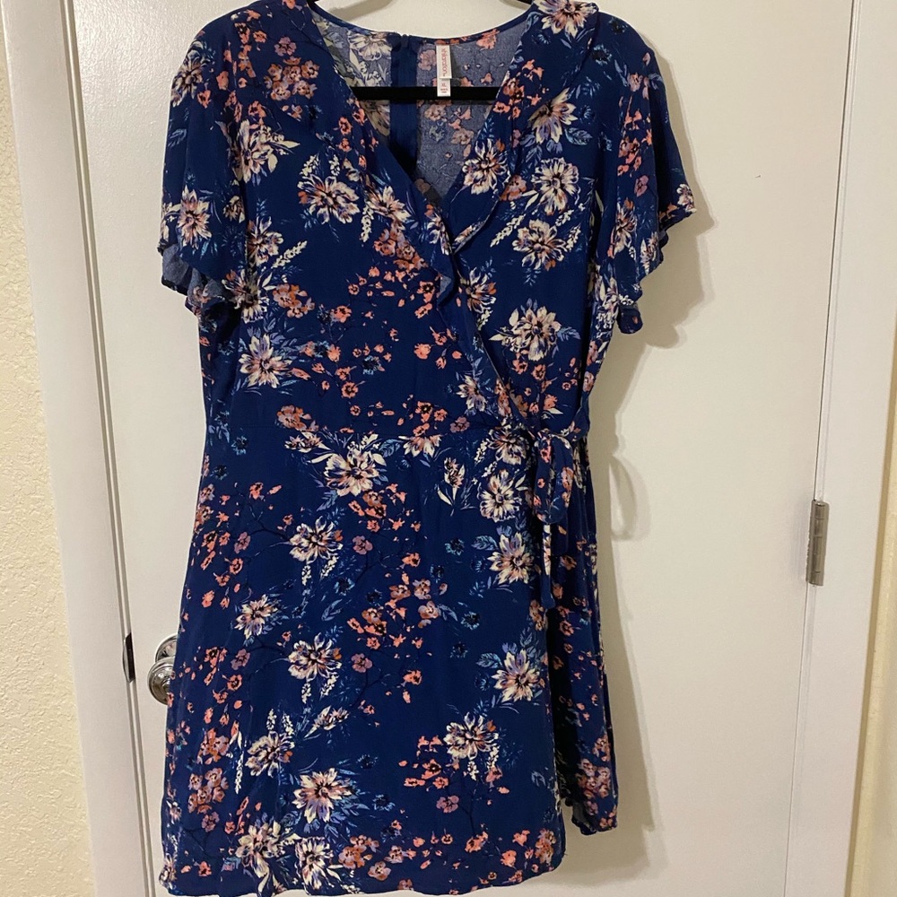 Navy floral dress